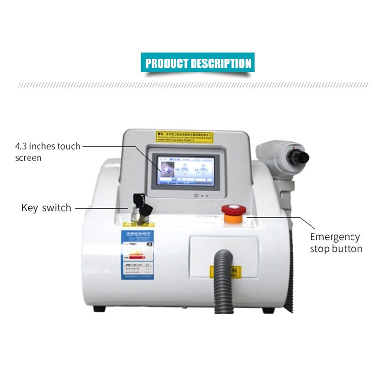 Removedor de Tatuagem a Laser 2023 - Nd Yag Laser com Comprimentos de Onda 1064nm/532nm/1320nm